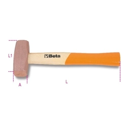 vendita online Mazzuola con testa in rame e manico in legno art.1385 Mazze, mazzette, mazzuole Beta